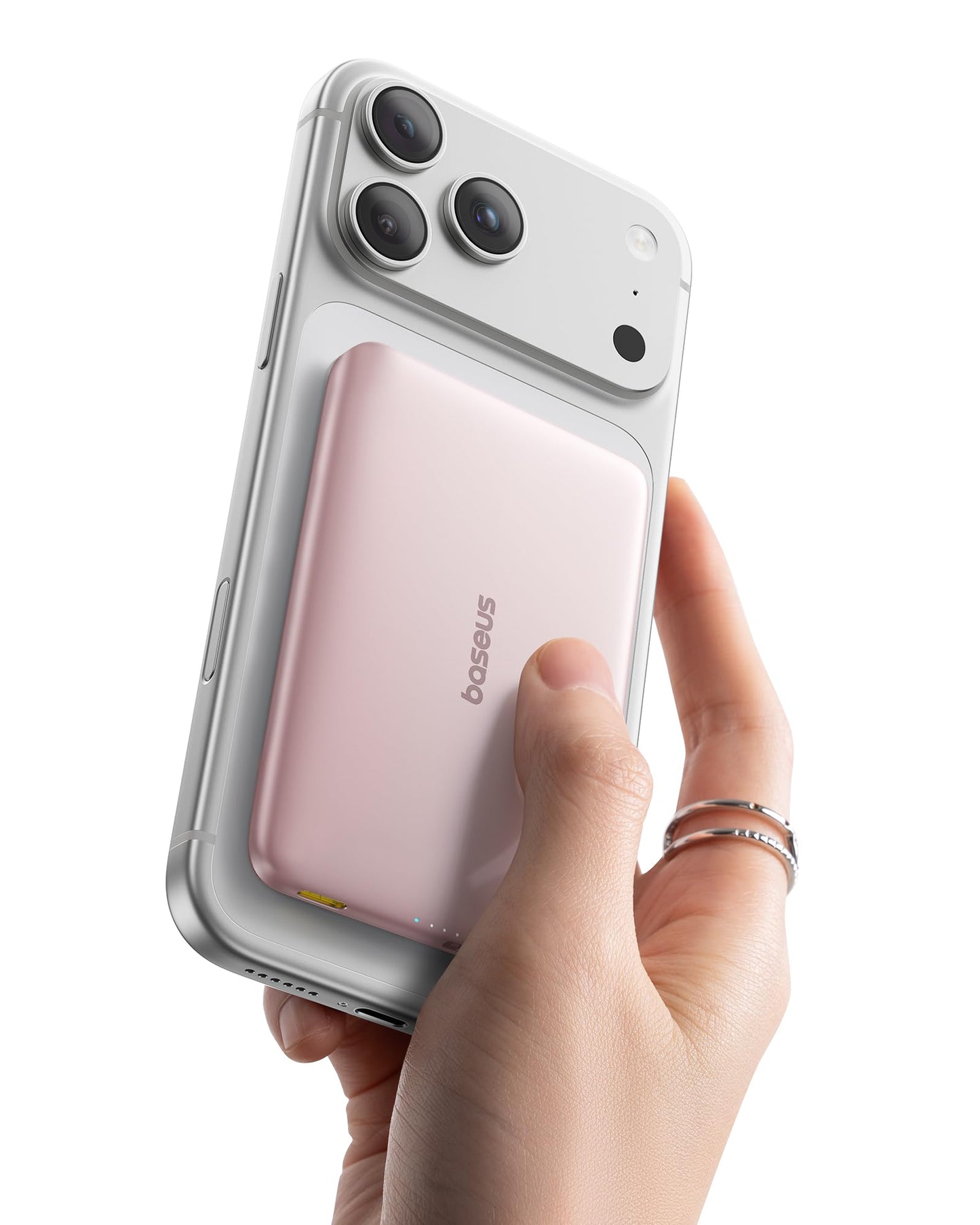 Carregador Portátil Baseus Picogo Magsafe, Qi2 Certified 0.5" Ultra Slim 15W Wireless Power Bank, 10000mAh 27W Fast Charging c/ USB-C