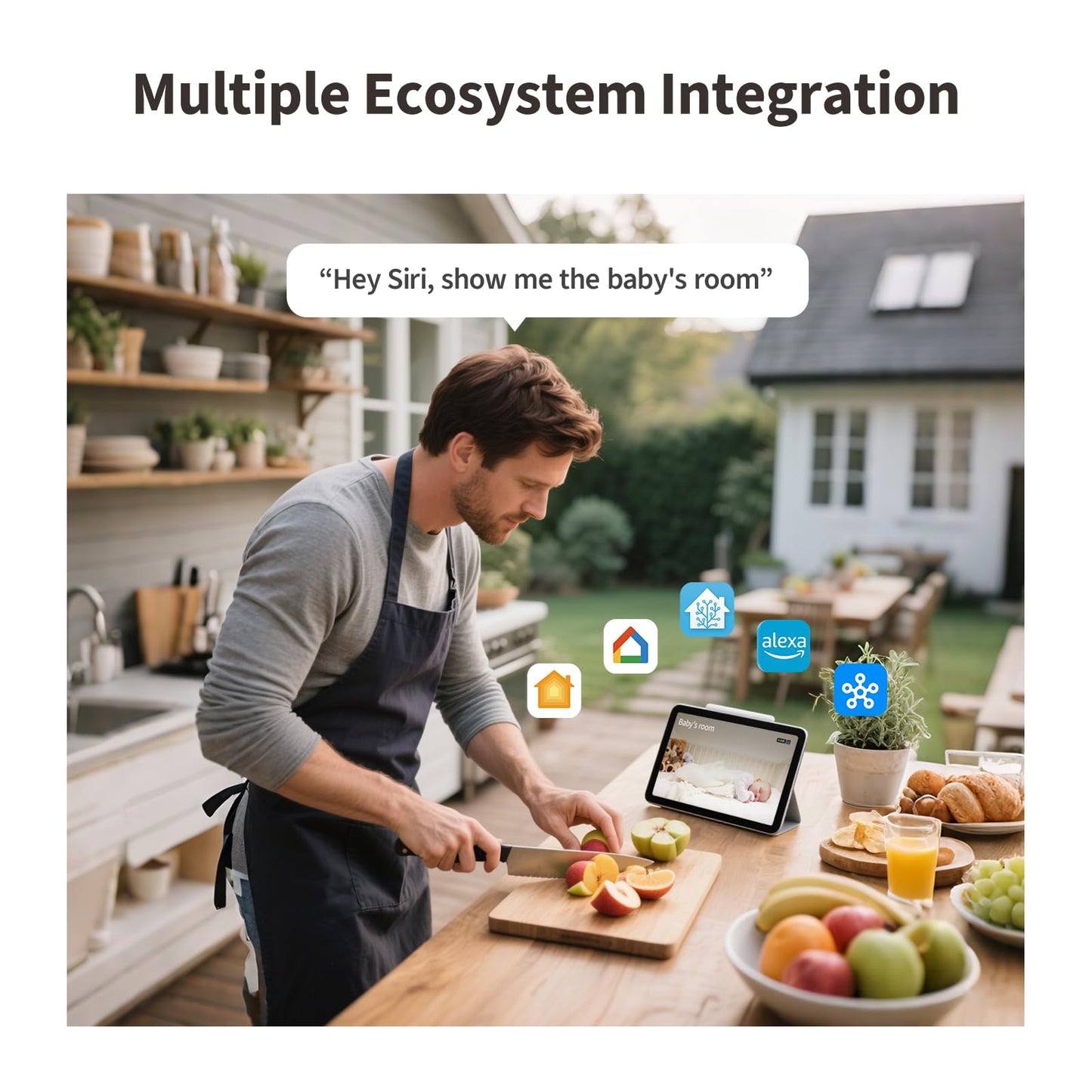 Câmera de segurança Aqara G100, 2K Indoor/Outdoor, HomeKit Secure Video