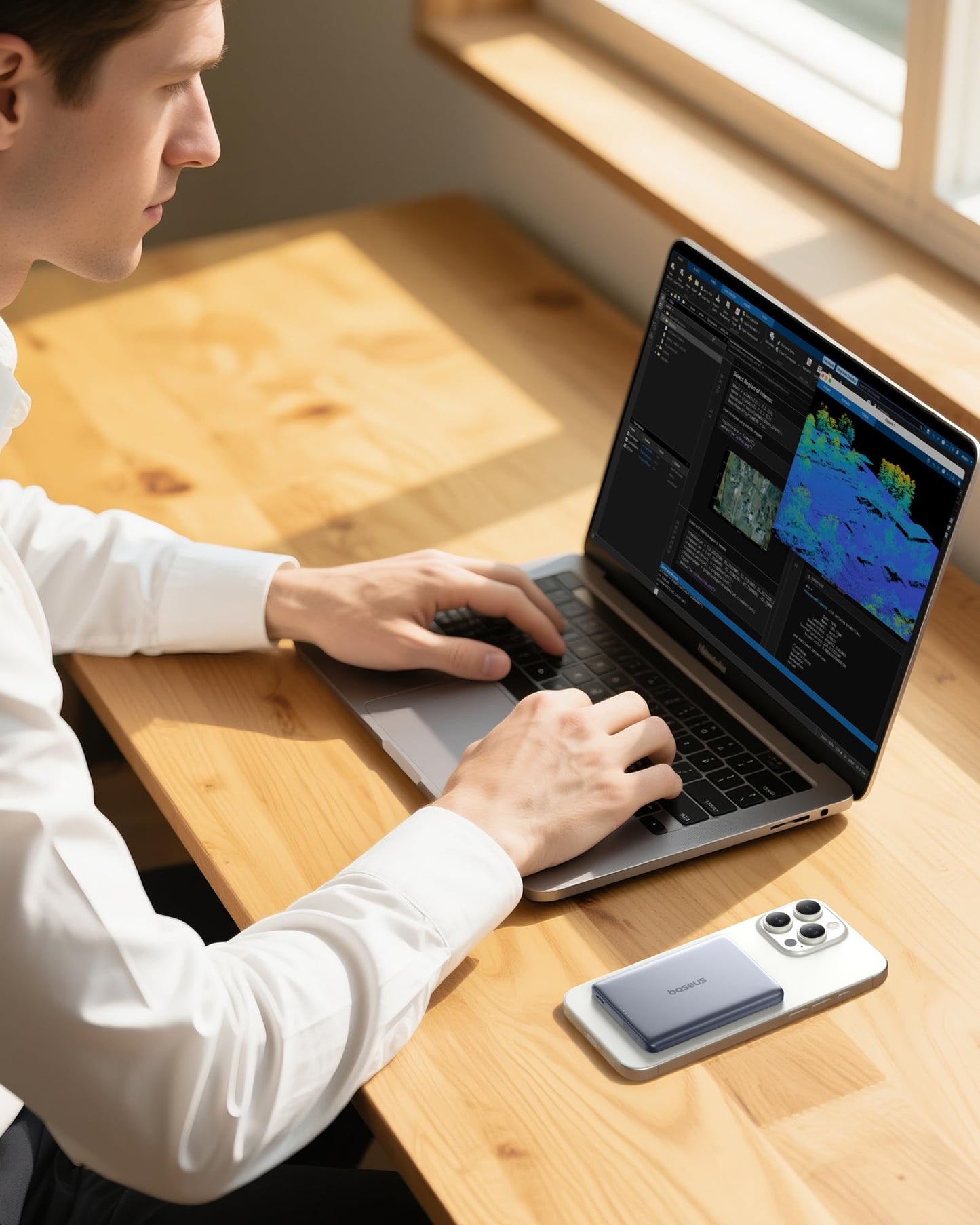 Carregador Portátil Baseus Picogo Magsafe, Qi2 Certified 0.5" Ultra Slim 15W Wireless Power Bank, 10000mAh 27W Fast Charging c/ USB-C