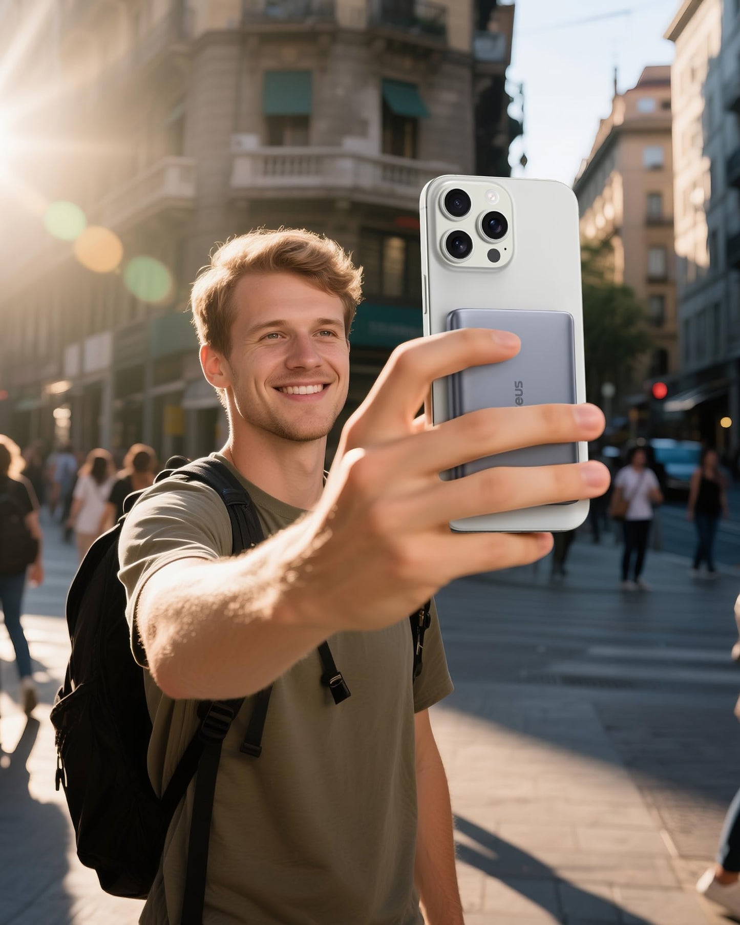 Carregador Portátil Baseus Picogo Magsafe, Qi2 Certified 0.5" Ultra Slim 15W Wireless Power Bank, 10000mAh 27W Fast Charging c/ USB-C