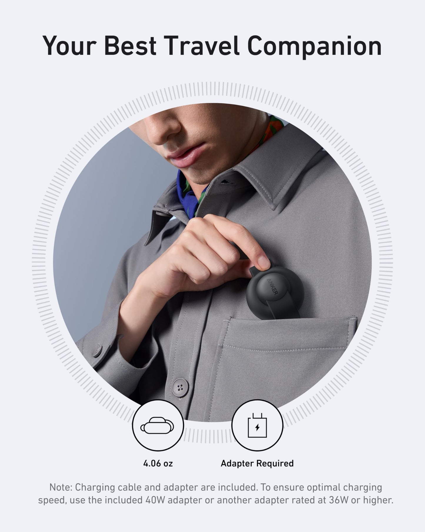 Anker MagSafe MagGo 3 em 1, 15W Qi2, para iPhone 17/16/15/14, AirPods, Apple Watch