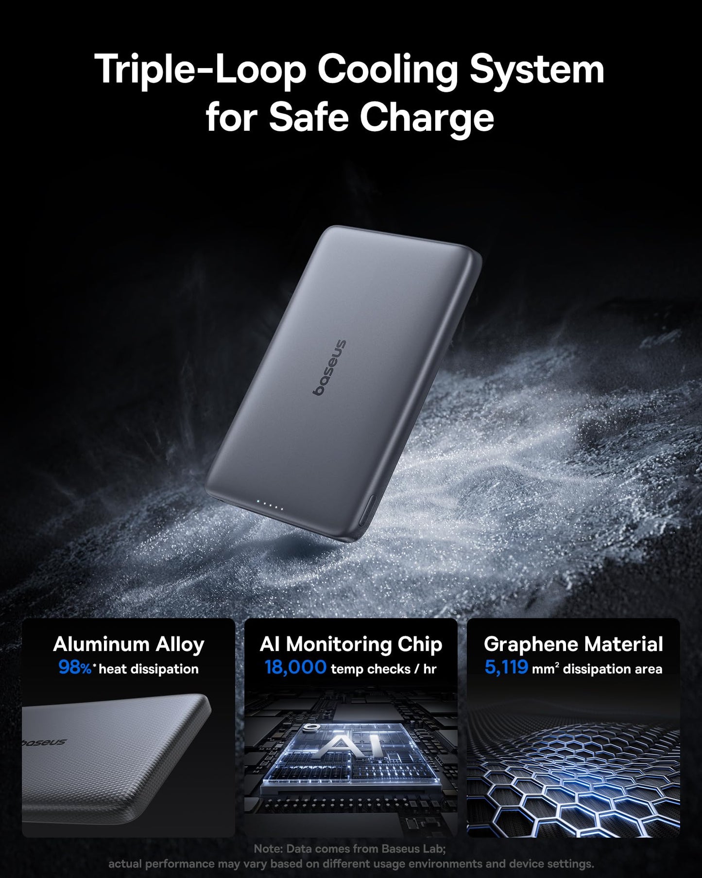 Carregador Portátil Baseus Picogo Magsafe, Qi2 Certified 0.5" Ultra Slim 15W Wireless Power Bank, 10000mAh 27W Fast Charging c/ USB-C